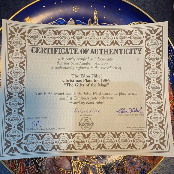 Hidel Plate Hand painted HOLIDAY ITEM 🎄 - Picture 6 of 6